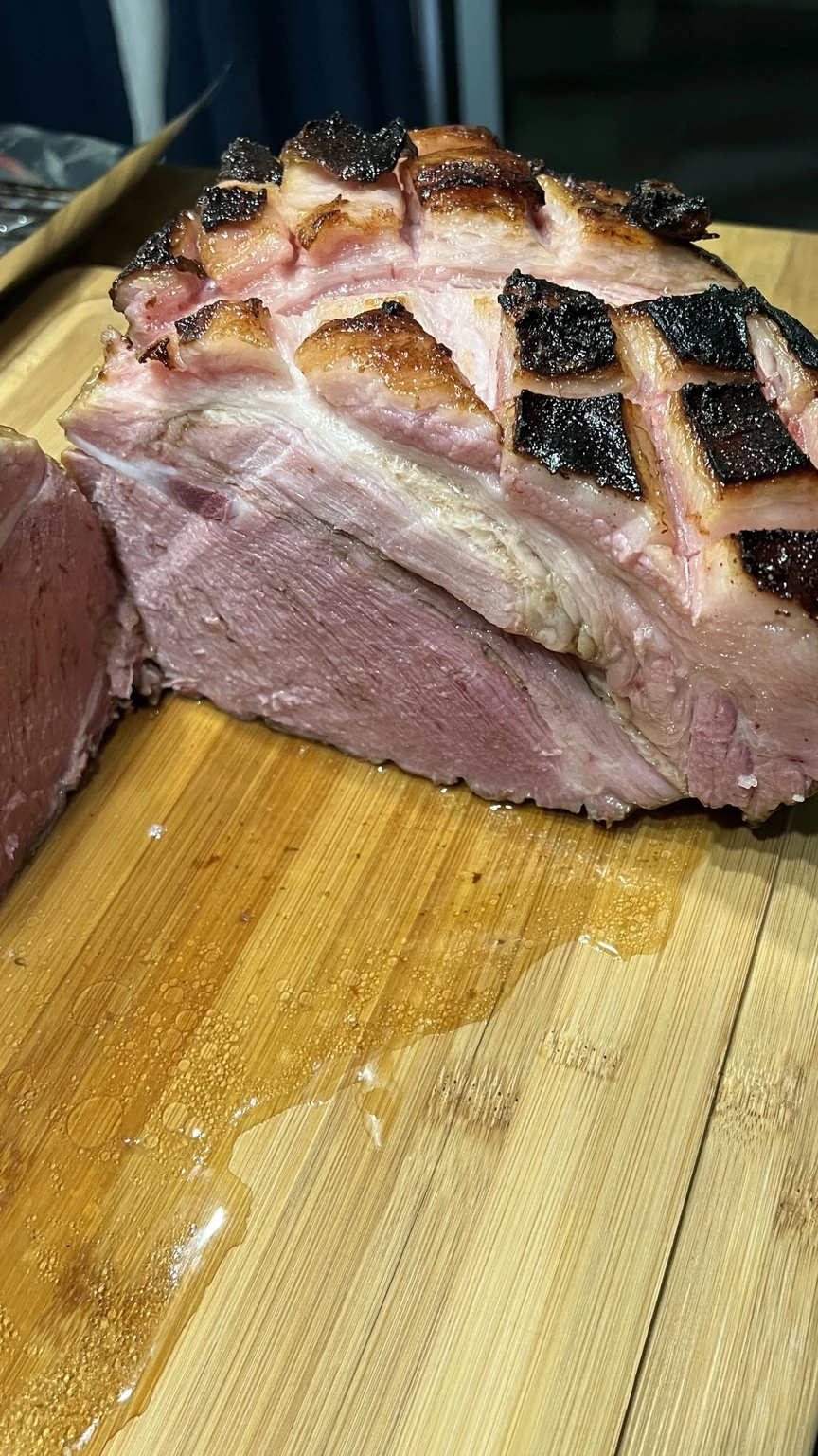 Hand-crafted smoked Christmas ham